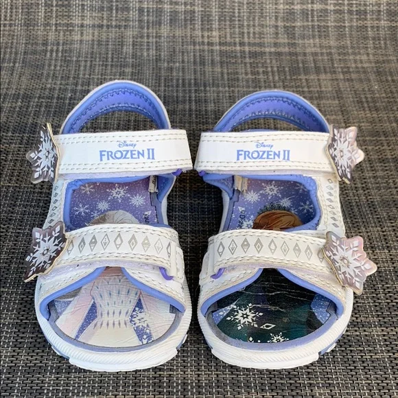 Disney Frozen 'Elsa and Anna Graphic' Double Strap Sandals Toddler size 6 - Picture 6 of 12